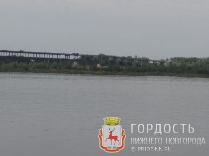 Вид на Борский мост с Волжской набережной